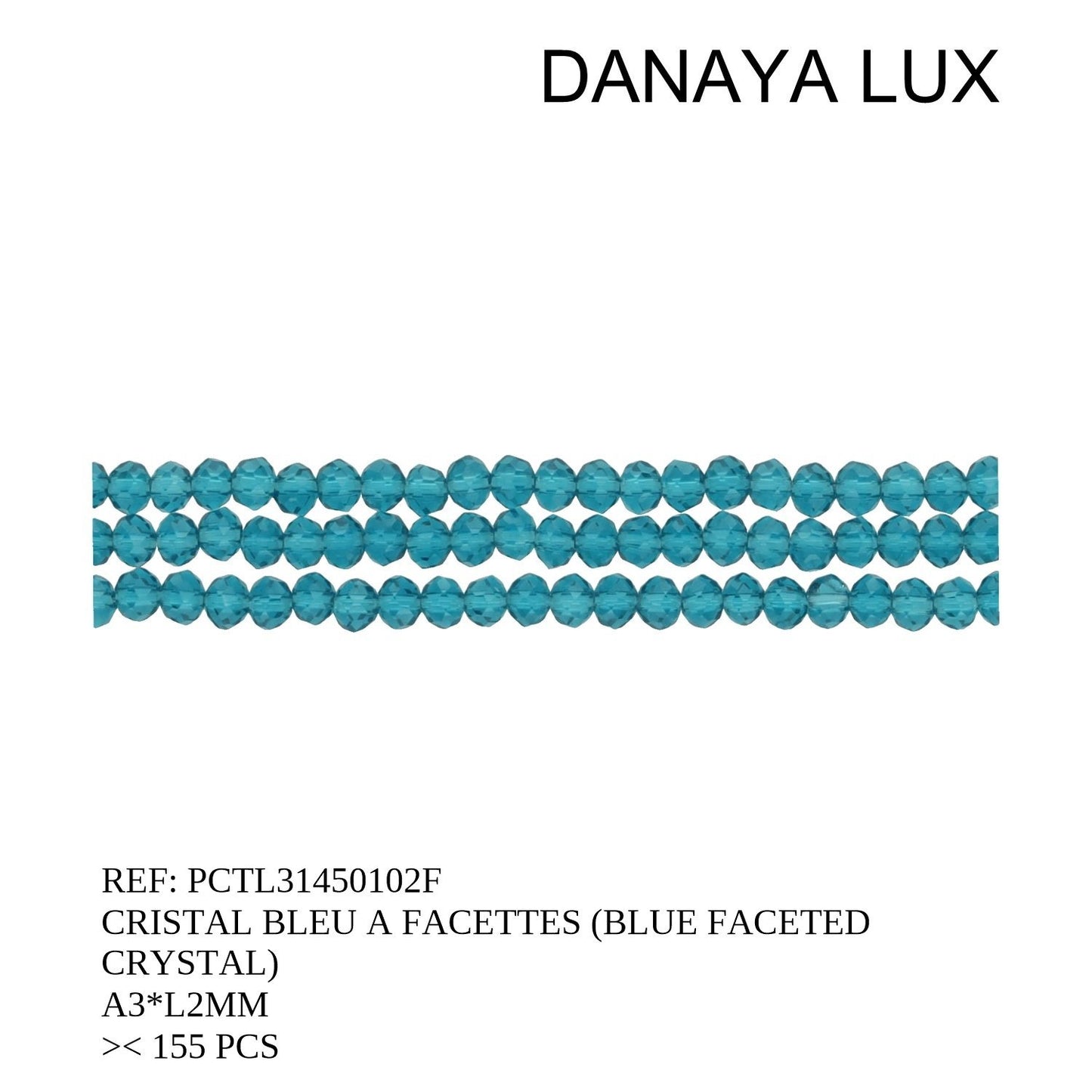 BLUE FACETED CRYSTAL A3*L2MM