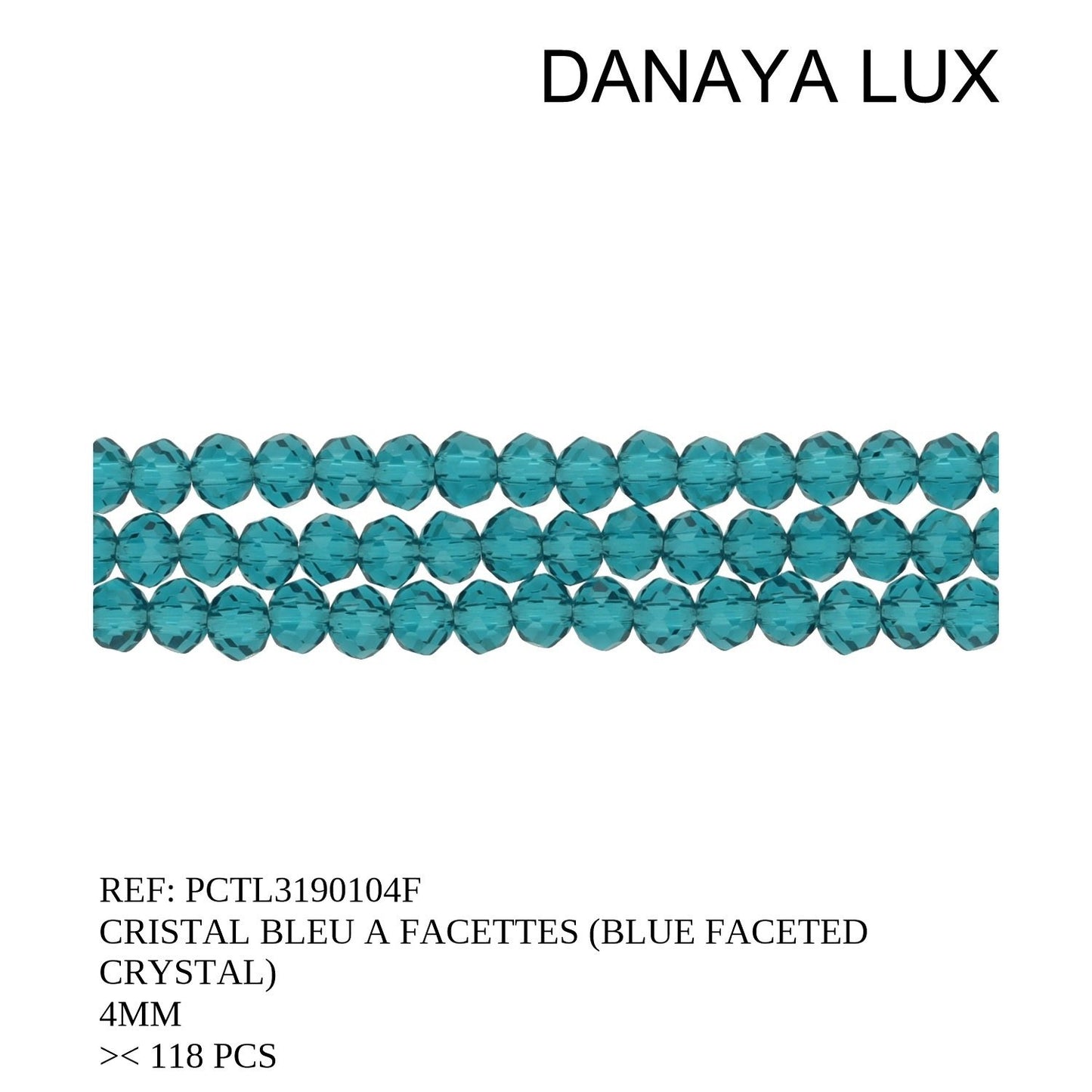 CRISTAL À FACETTES BLEU 4MM