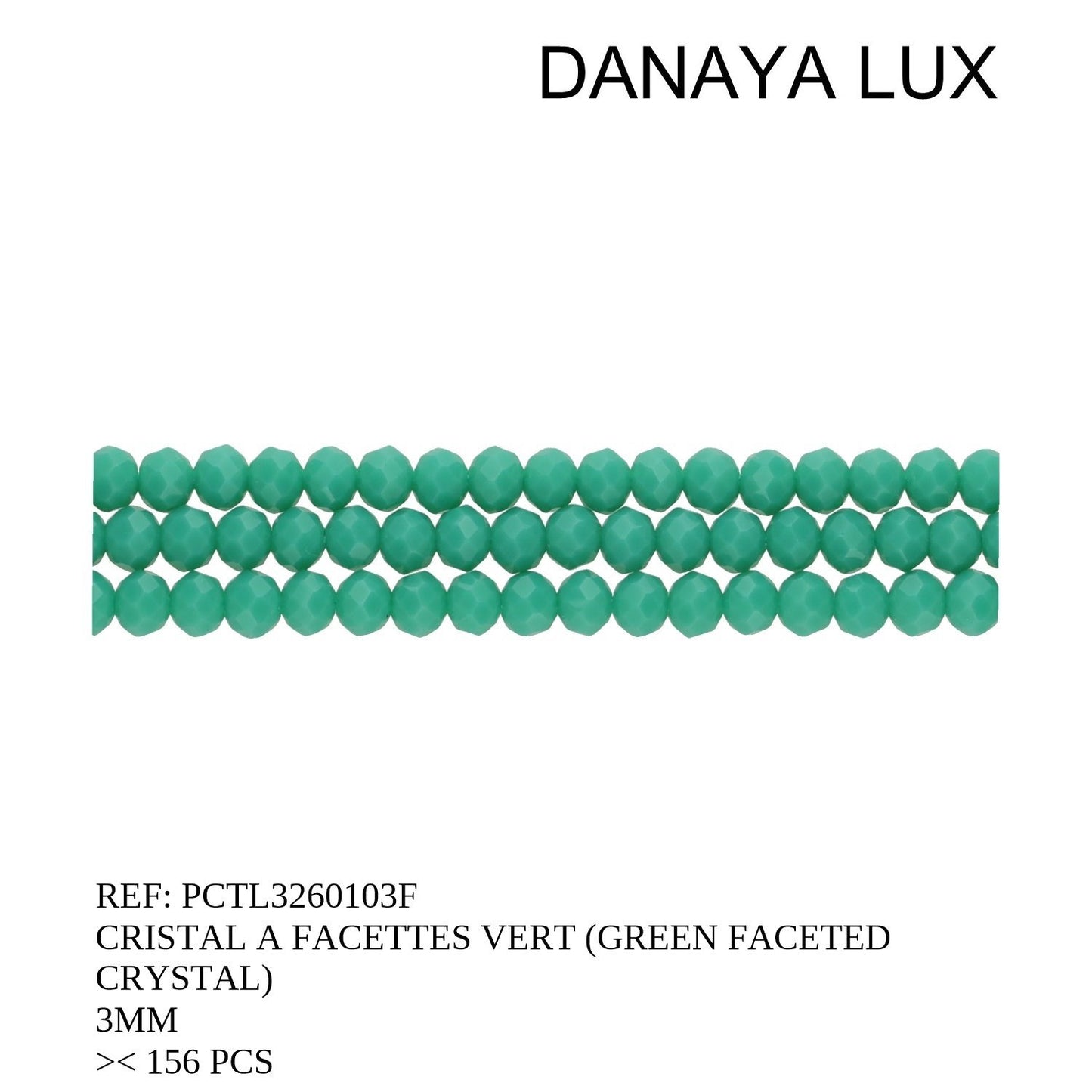 CRISTAL A FACETA VERDE 3MM