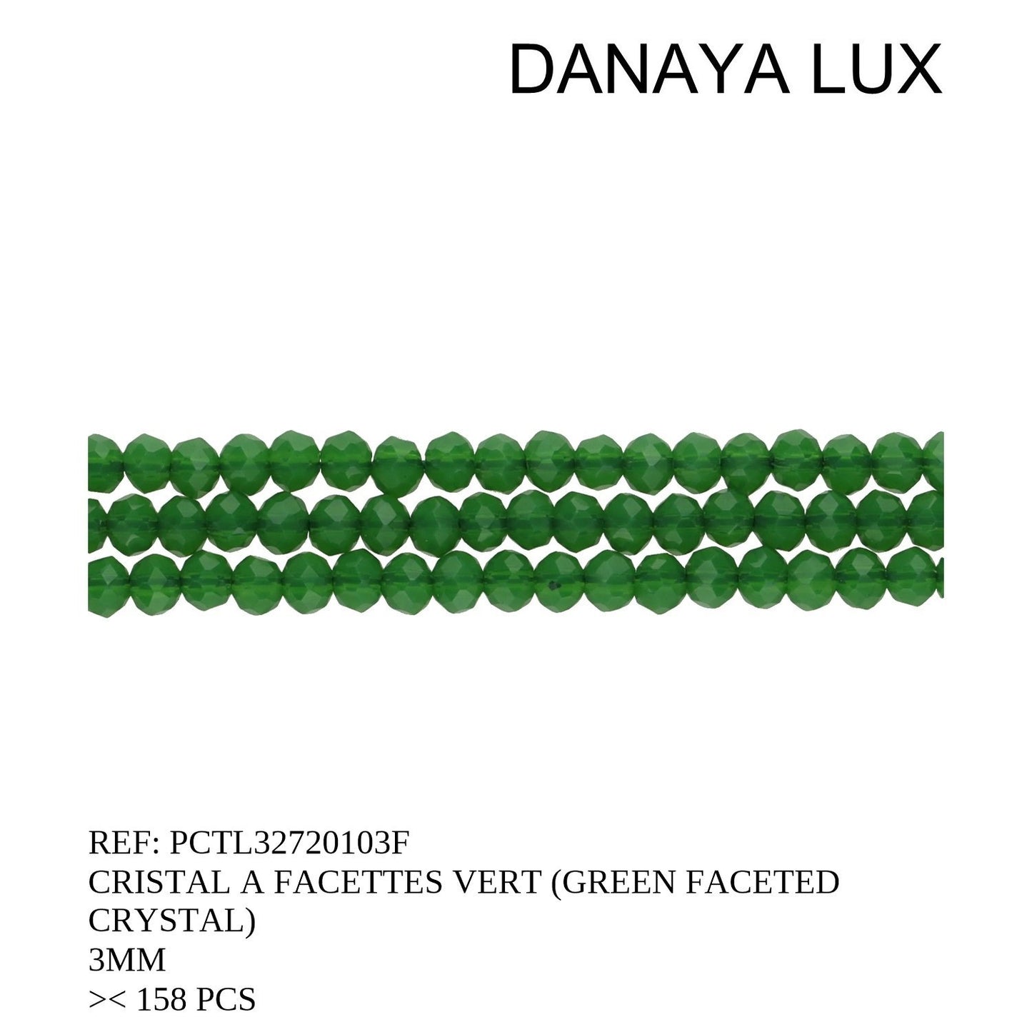 CRISTAL A FACETA VERDE 3MM