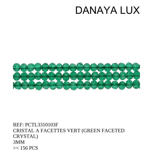 CRISTAL A FACETA VERDE 3MM