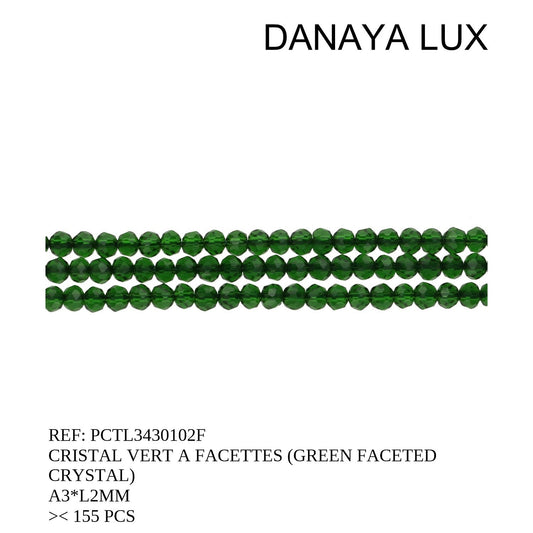 CRISTAL FACETADO VERDE A3*L2MM