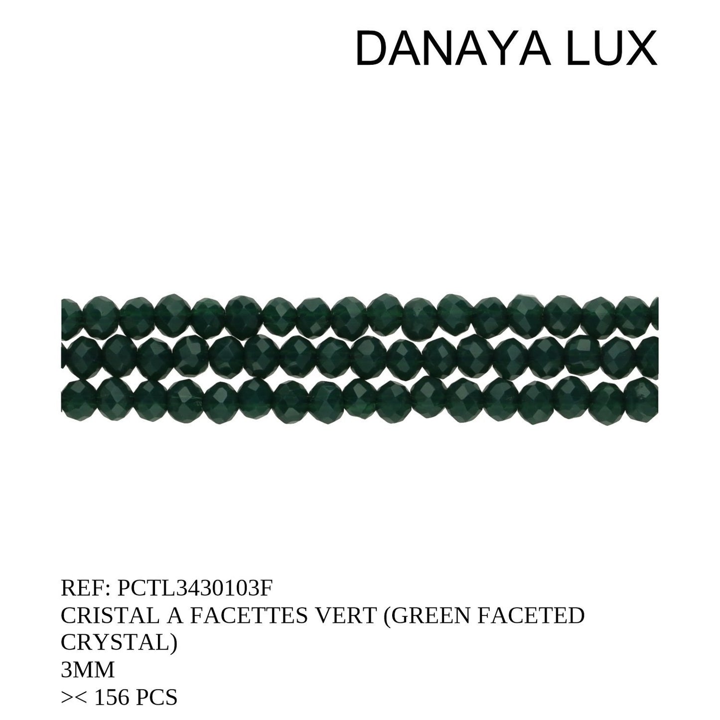 CRISTAL A FACETA VERDE 3MM