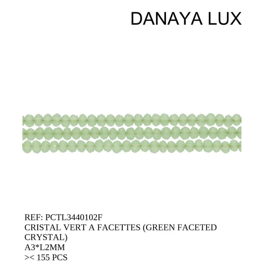 CRISTAL FACETADO VERDE A3*L2MM