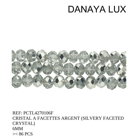 CRISTAL A FACETA PLATA 6MM