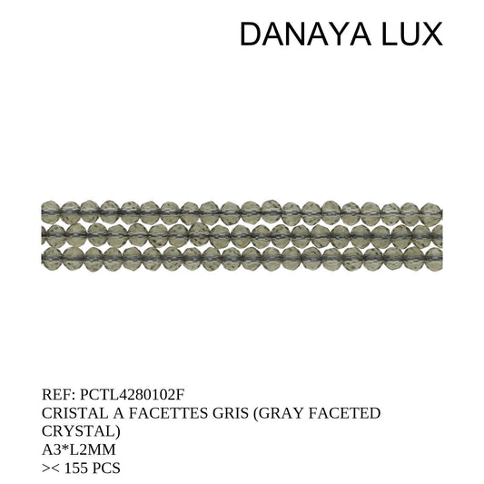 CRISTAL FACETADO GRIS A3*L2MM