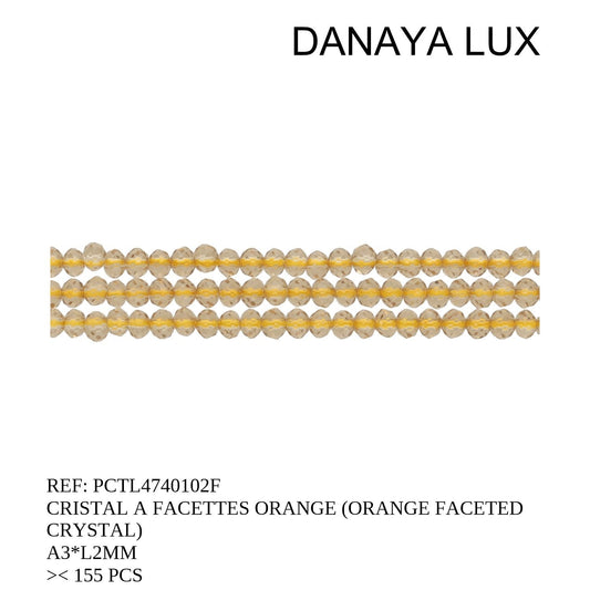 CRISTAL FACETADO NARANJA A3*L2MM