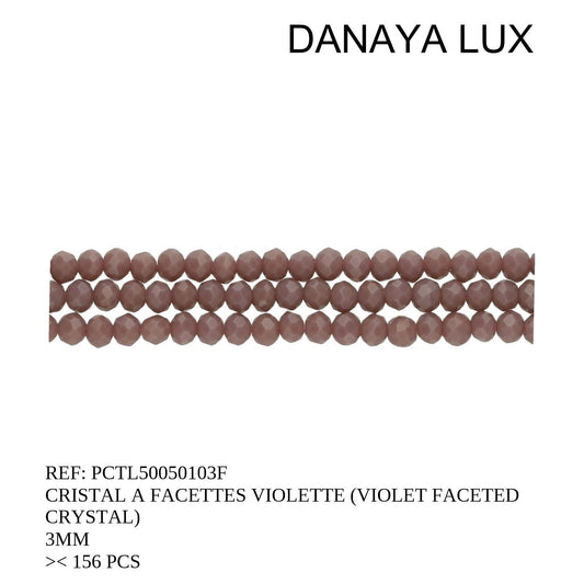 CRISTAL A FACETTES VIOLETTE 3MM