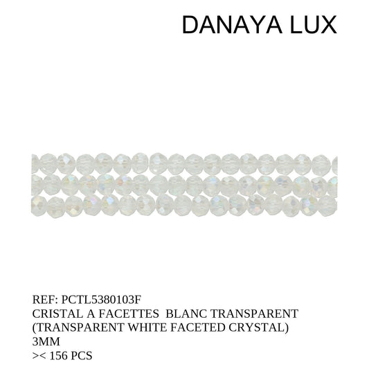 CRISTAL A FACETA BLANCO TRANSPARENTE 3MM