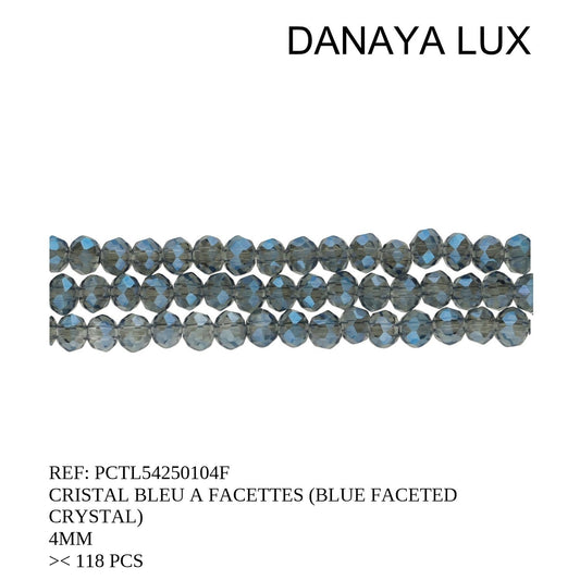 CRISTAL À FACETTES BLEU 4MM
