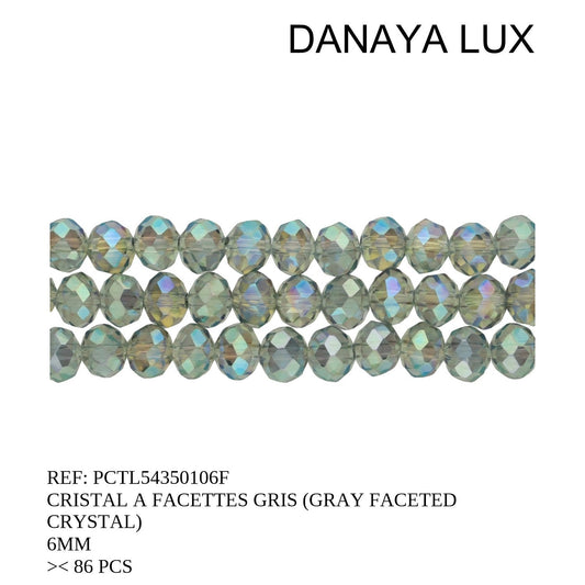 CRISTAL A FACETA GRIS 6MM