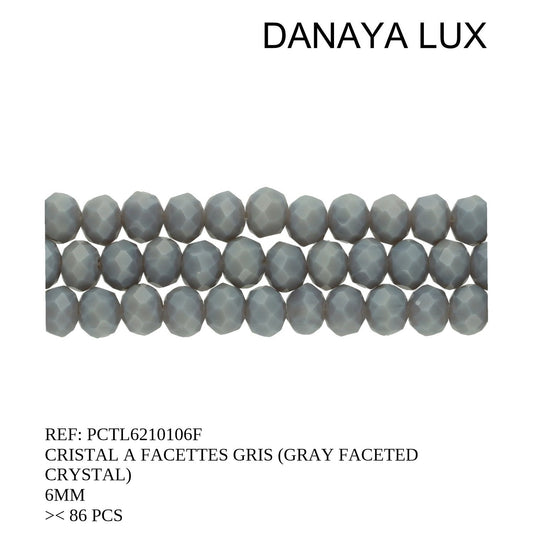 CRISTAL A FACETA GRIS 6MM