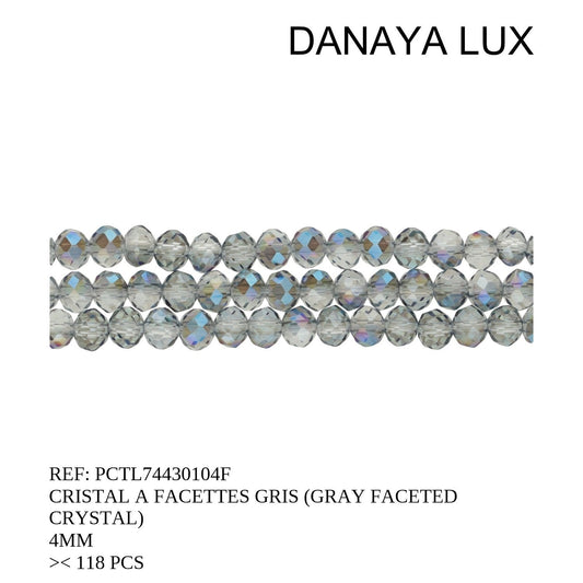CRISTAL FACETADO GRIS 4MM