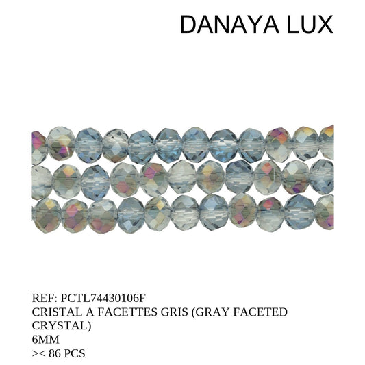 CRISTAL A FACETA GRIS 6MM