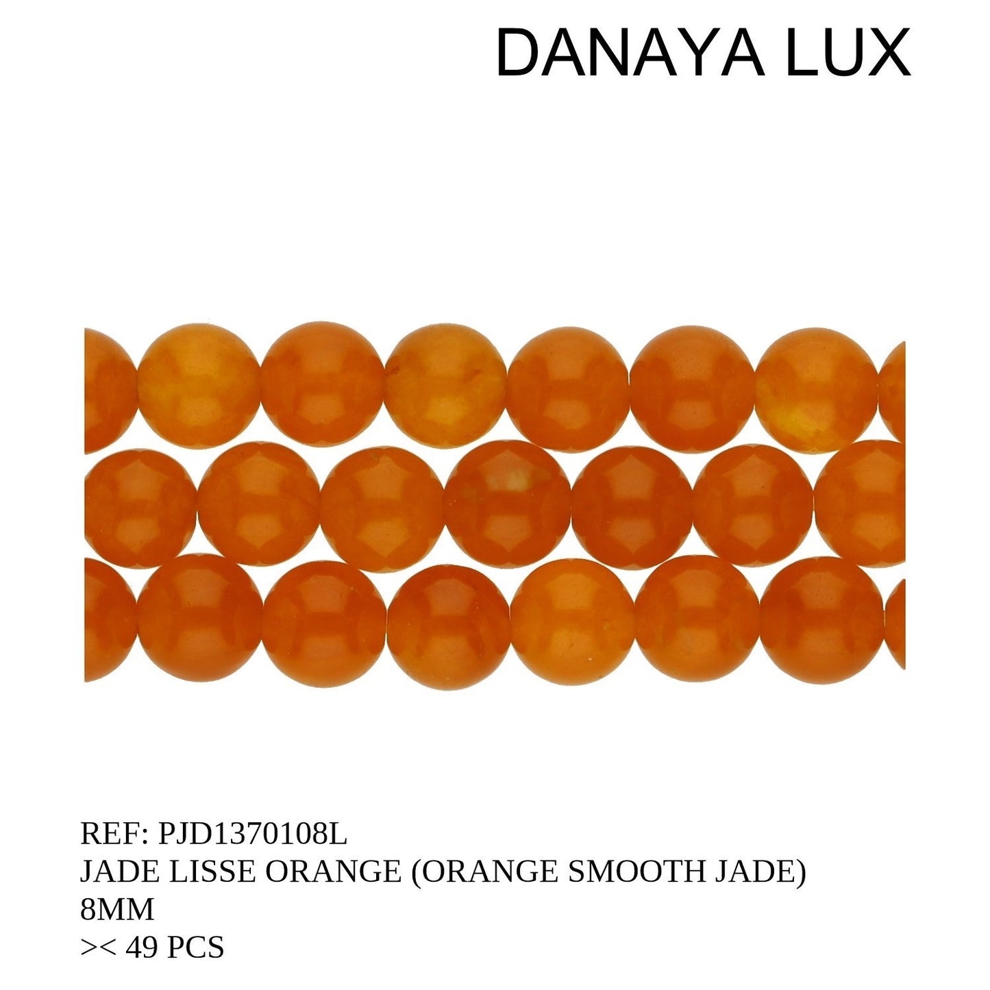 JADE LISO NARANJA 8MM