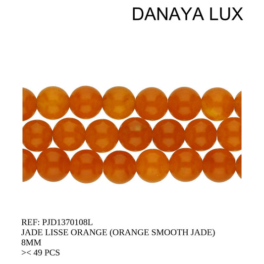 JADE LISO NARANJA 8MM