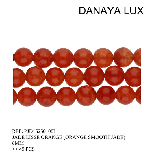 JADE LISO NARANJA 8MM