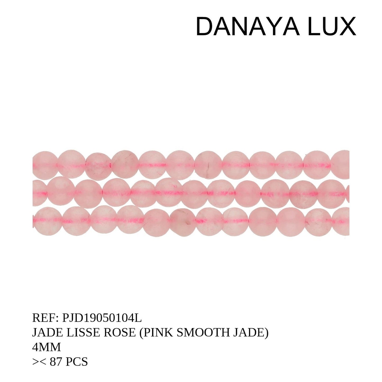 JADE ROSE LISSE 4MM