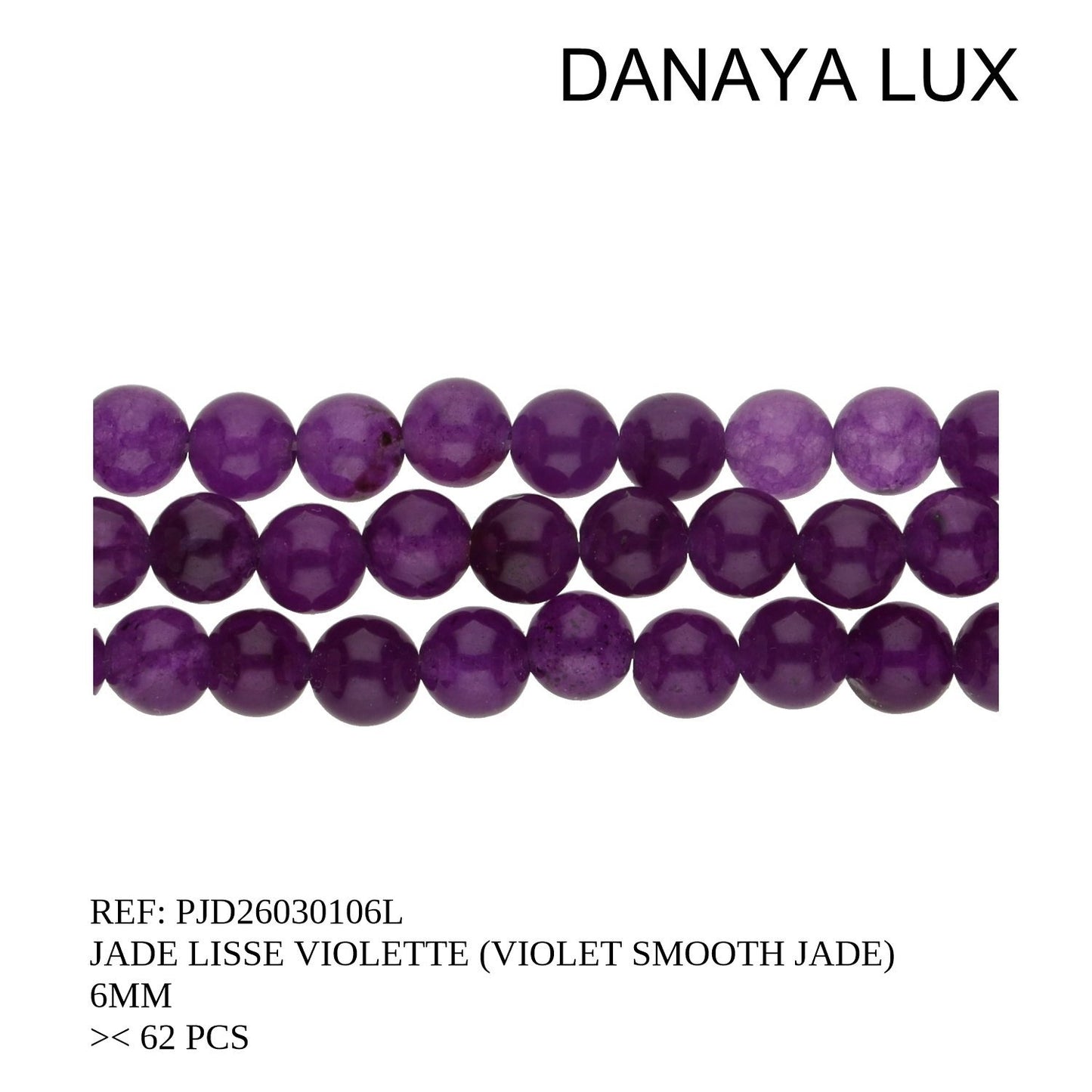 VIOLET SMOOTH JADE 6MM