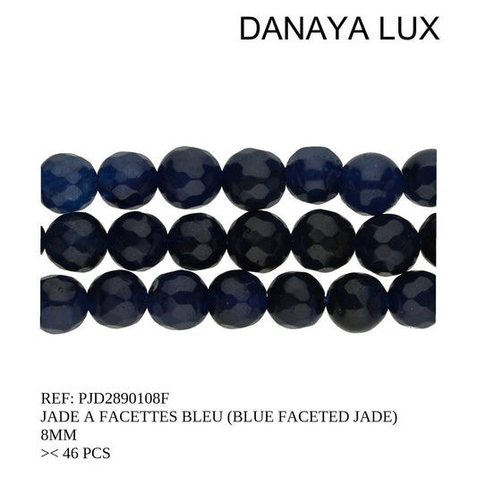 JADE À FACETTES BLEU 8MM