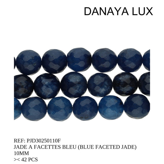 JADE À FACETTES BLEU 10MM