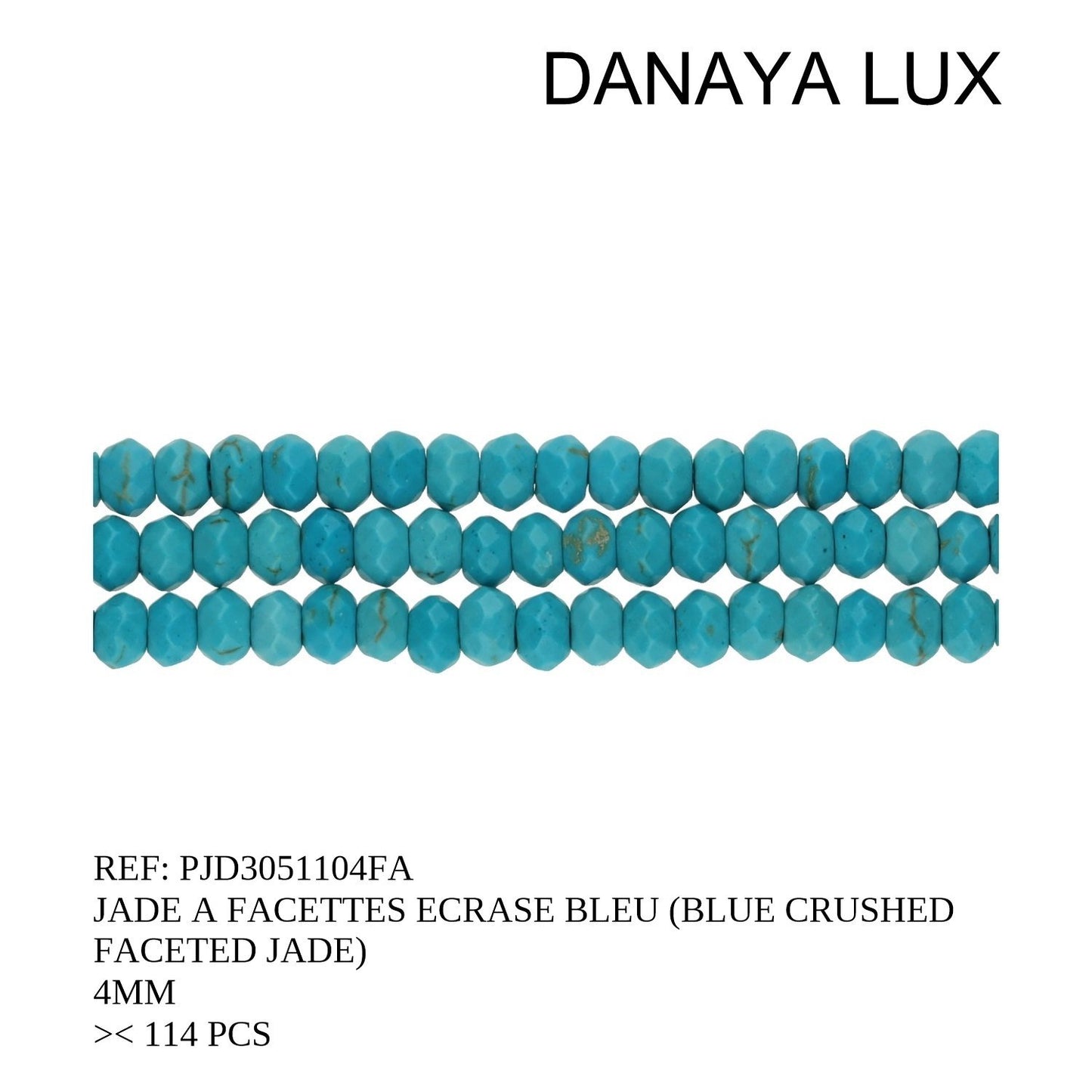 BLUE CRUSHED FACETED JADE 4MM