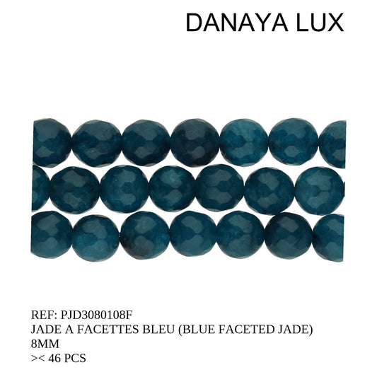JADE À FACETTES BLEU 8MM