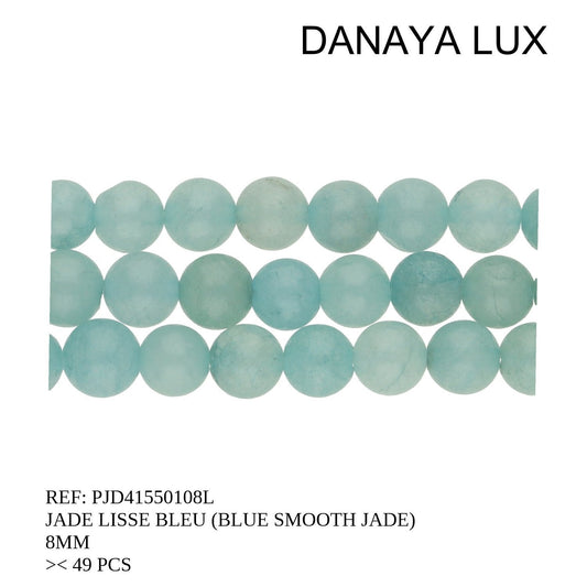 JADE BLEU LISSE 8MM
