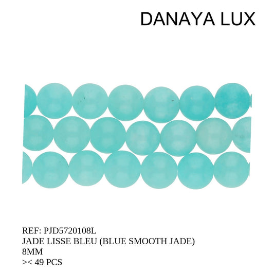 JADE BLEU LISSE 8MM