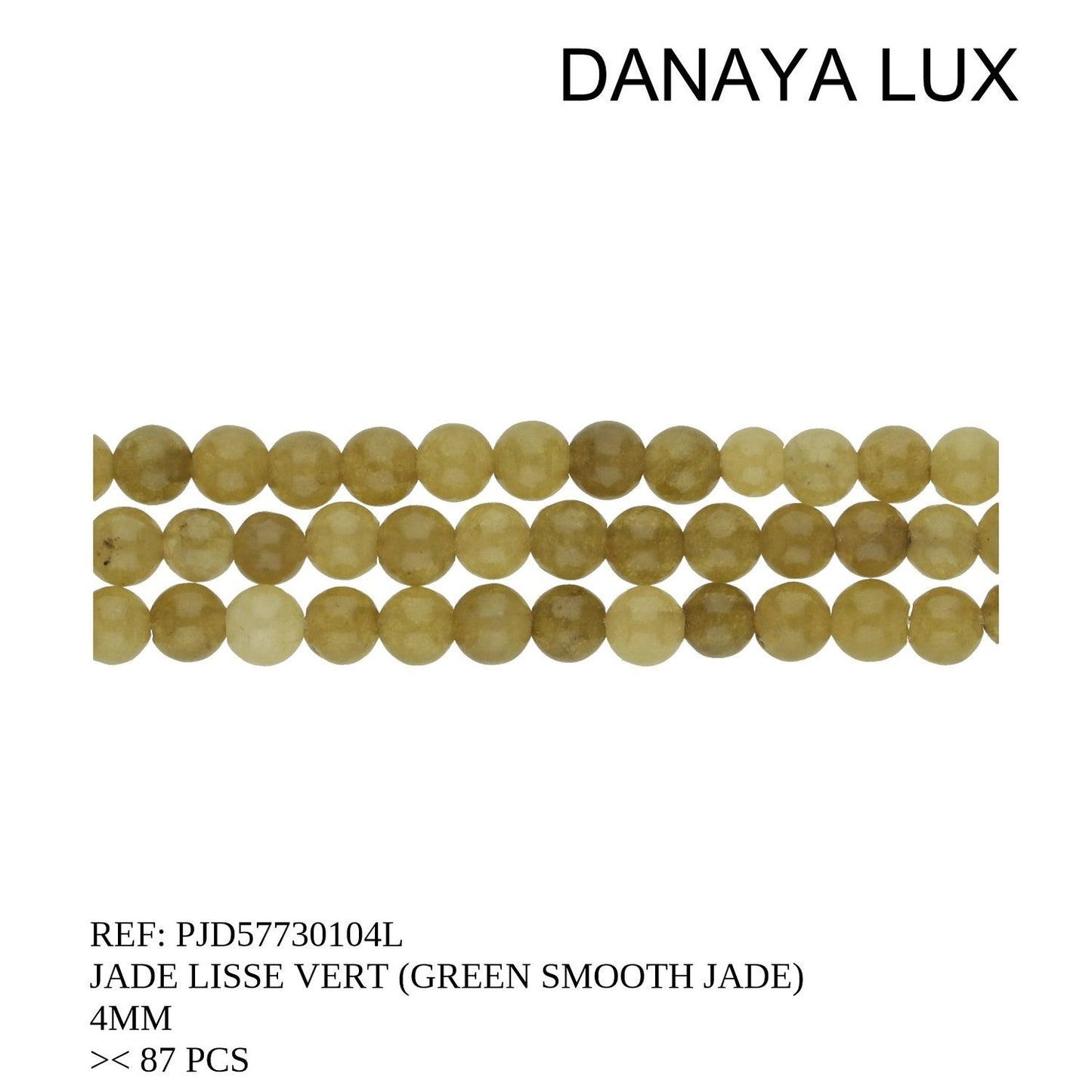 JADE VERT LISSE 4MM