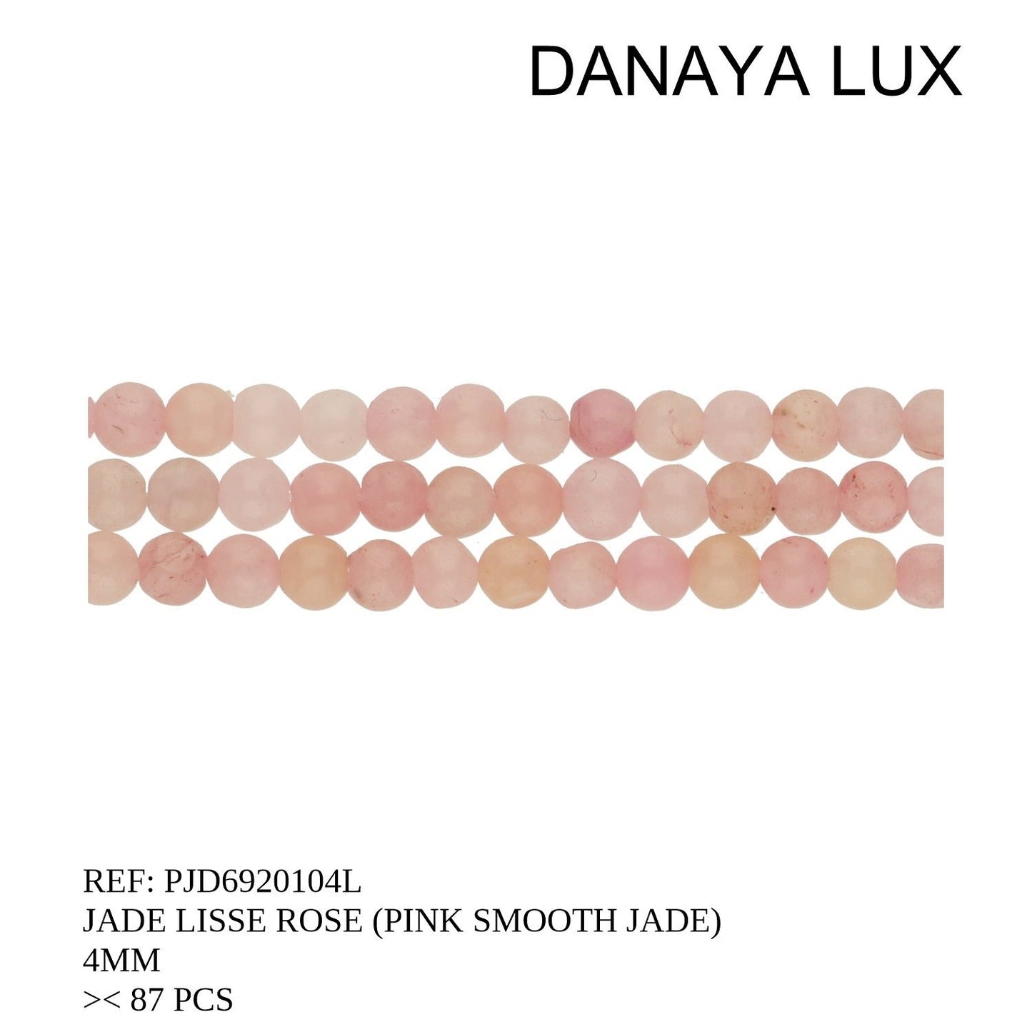 JADE ROSE LISSE 4MM