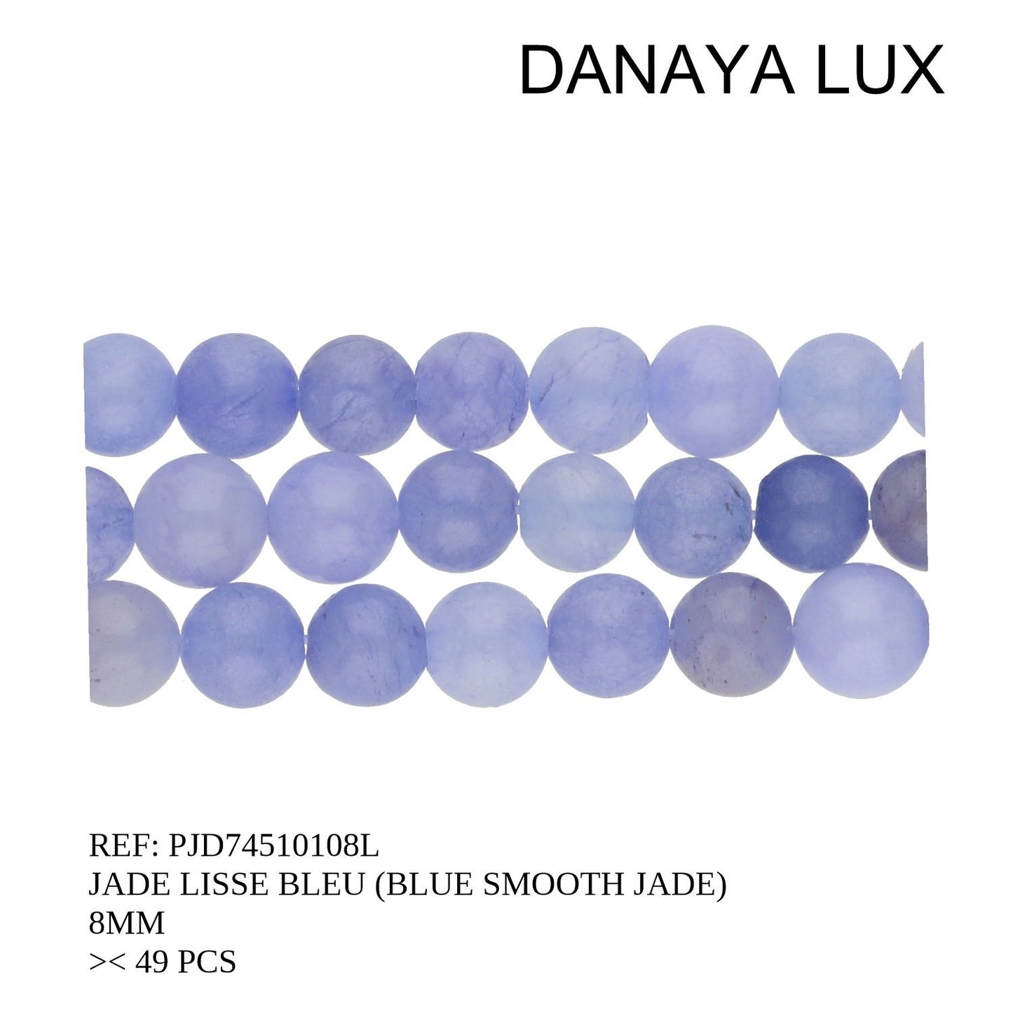 JADE BLEU LISSE 8MM