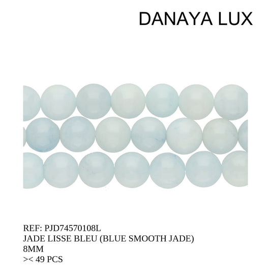 JADE BLEU LISSE 8MM