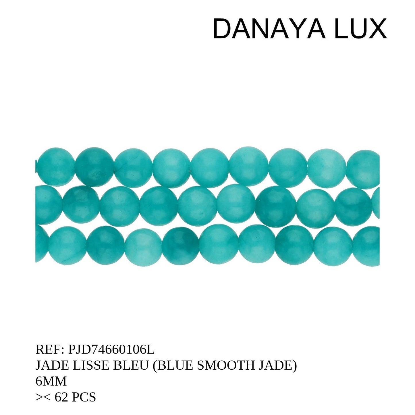 JADE BLEU LISSE 6MM