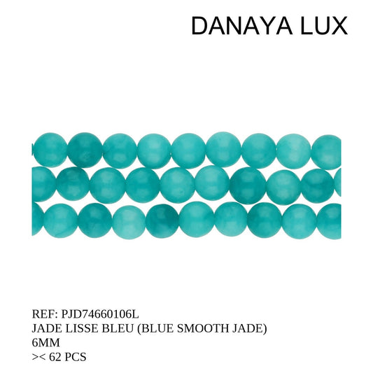 JADE BLEU LISSE 6MM