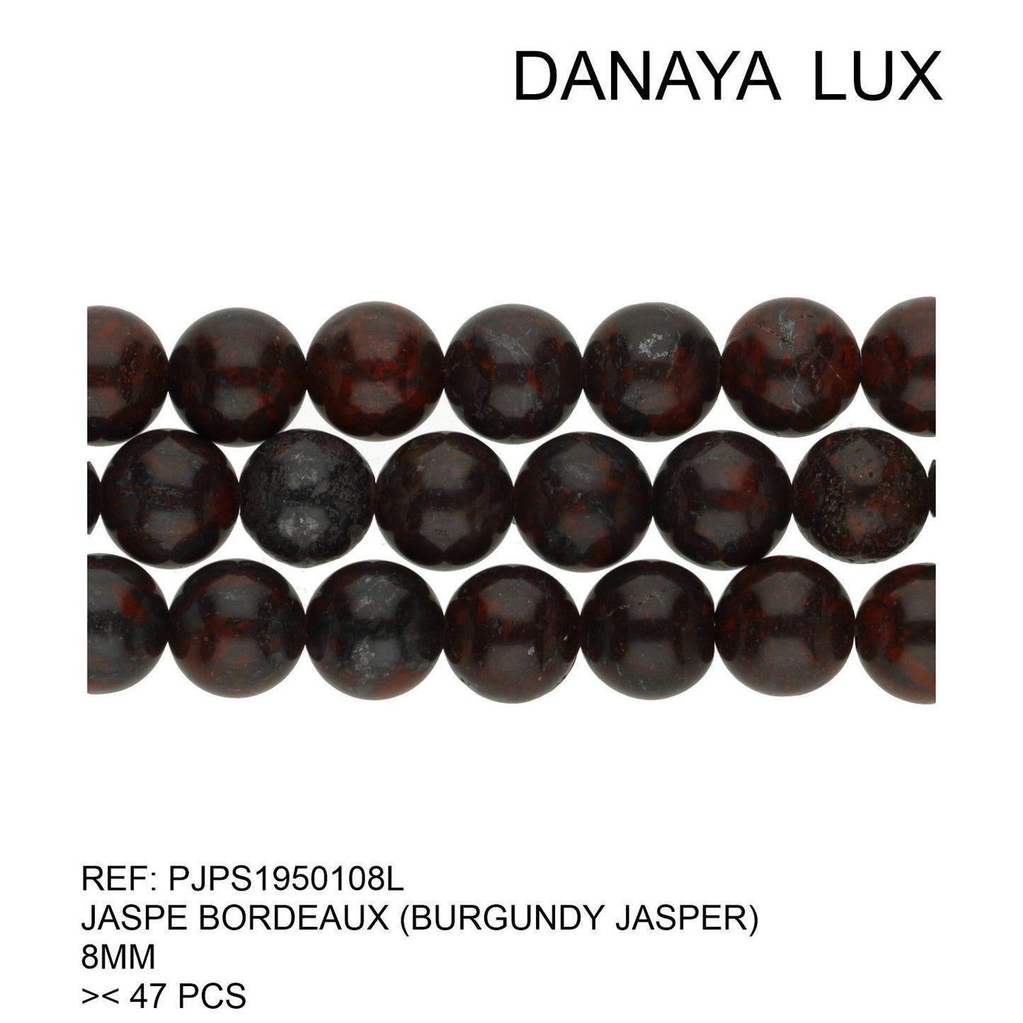 JASPE BORDEAUX 8MM