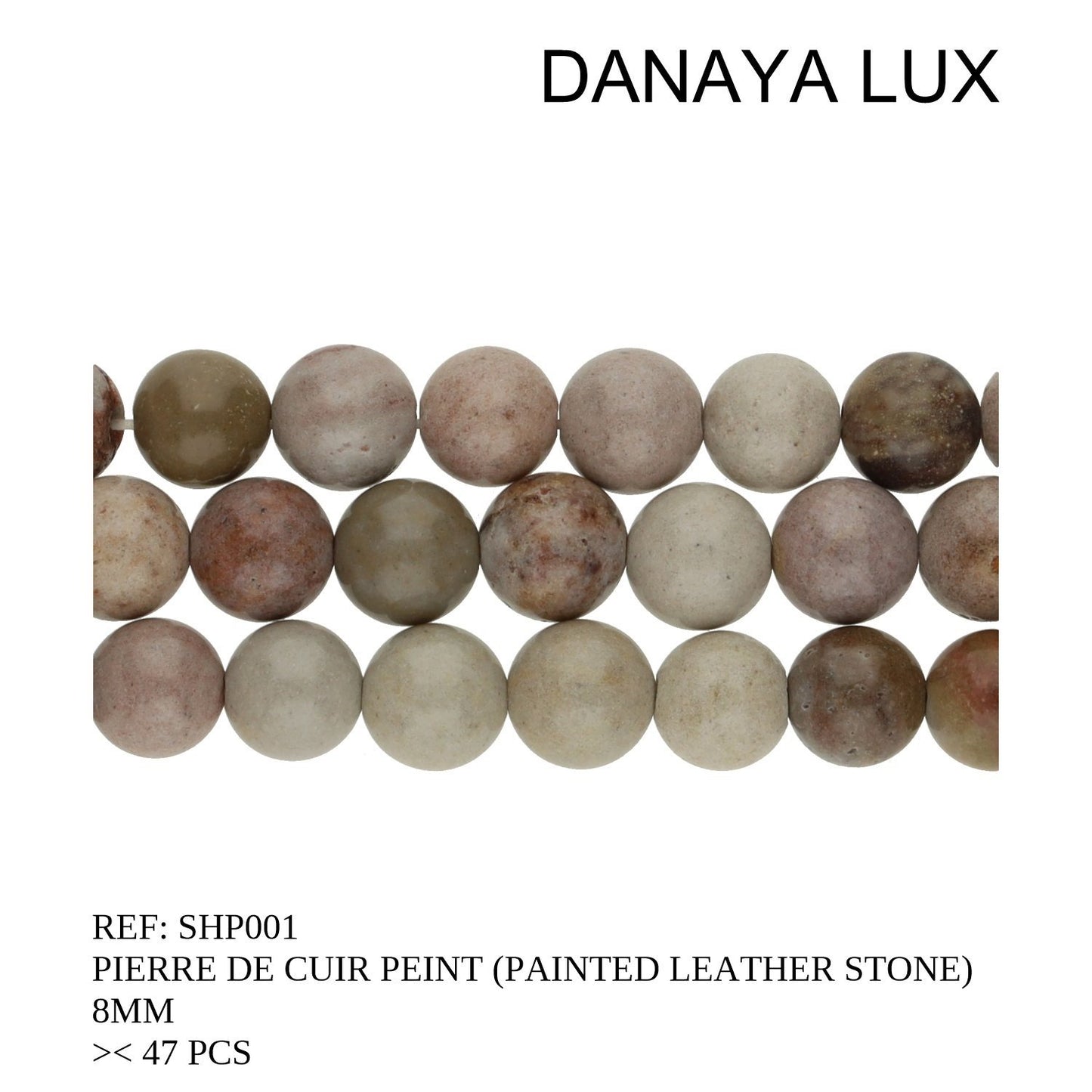 CUERO PINTADO PIEDRA 8MM