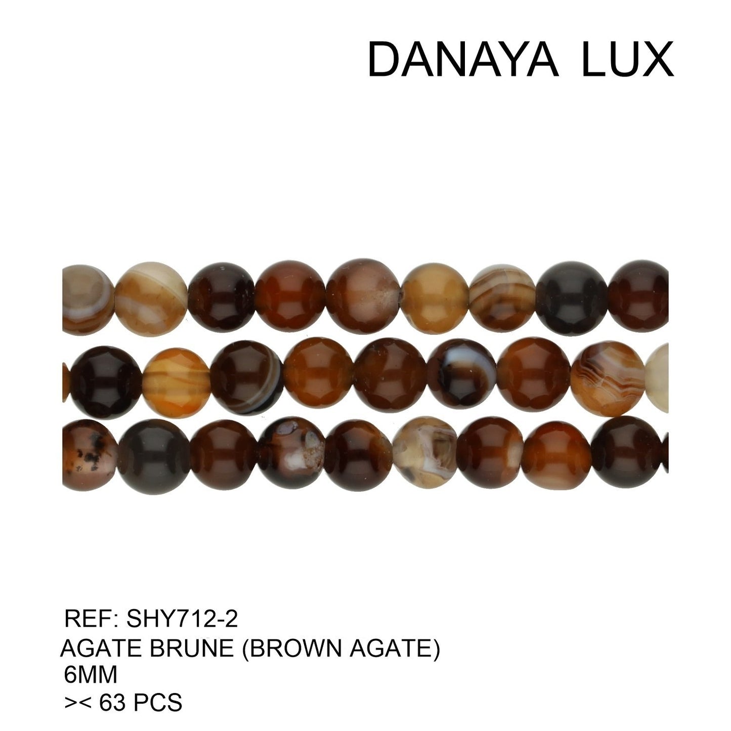 AGATE BRUN 6MM