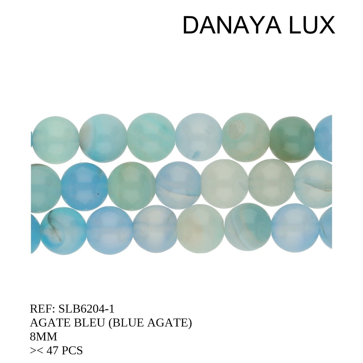 AGATE BLEUE 8MM