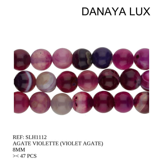 AGATE VIOLETTE 8MM