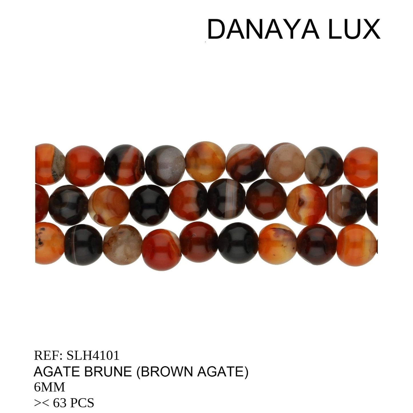 AGATE BRUN 6MM