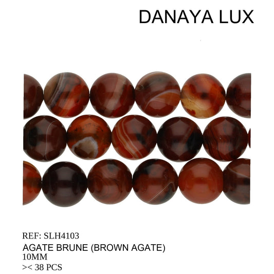 AGATE MARRON 10MM