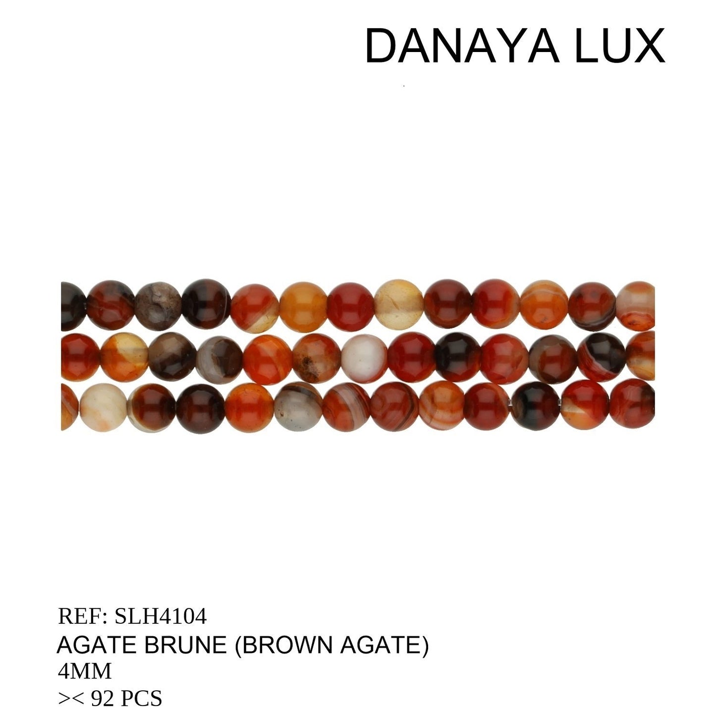 AGATE BRUN 4MM