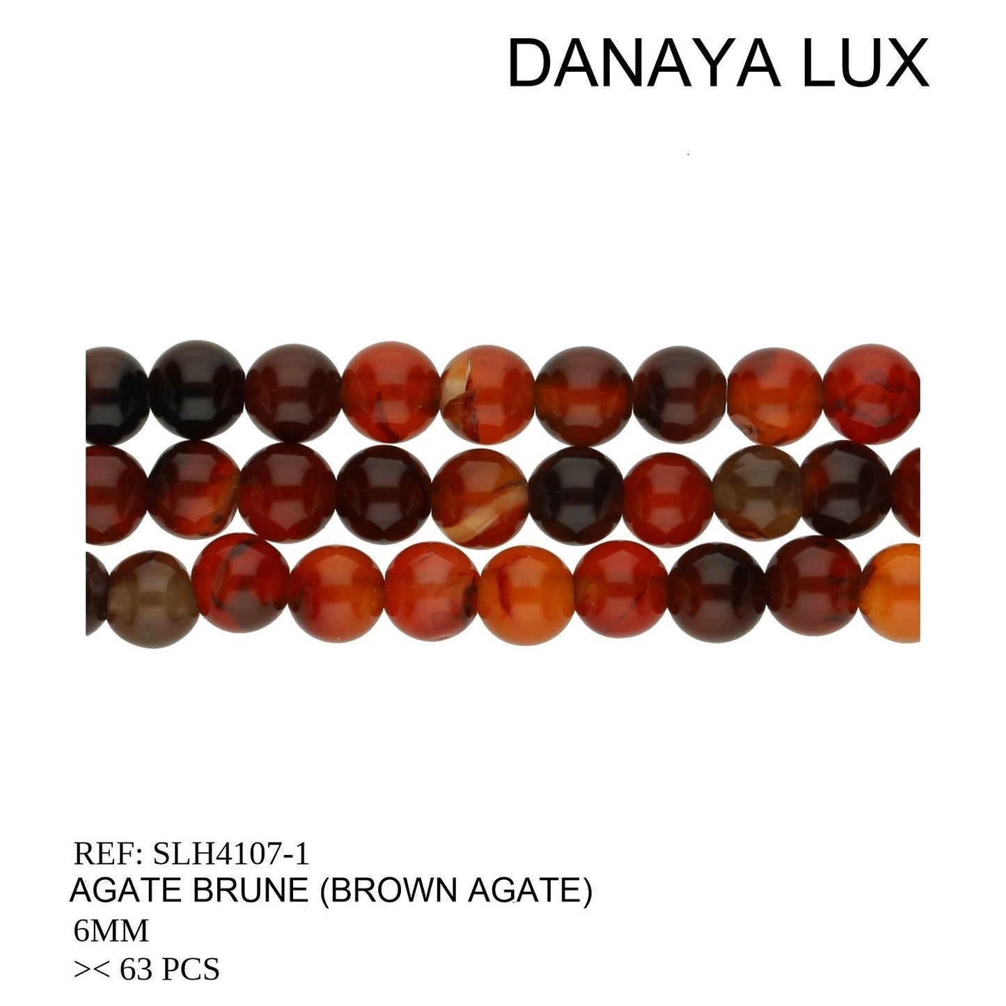 AGATE BRUN 6MM