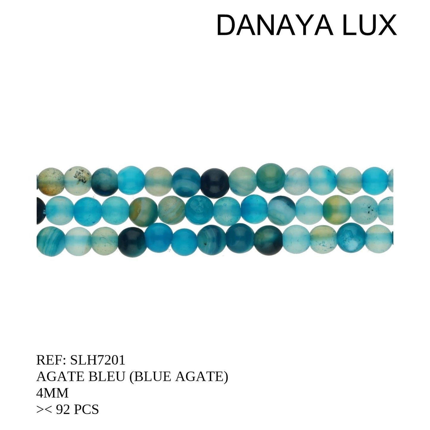 AGATE BLEUE 4MM