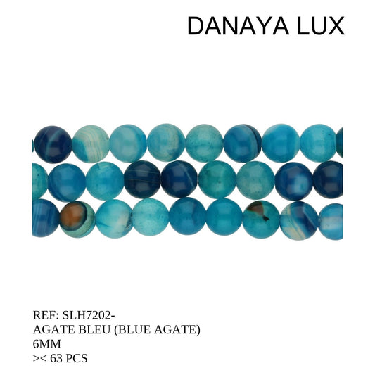 AGATE BLEUE 6MM