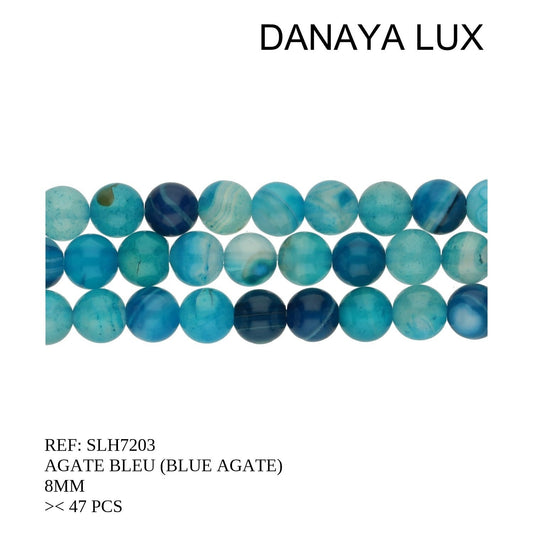 AGATE BLEUE 8MM