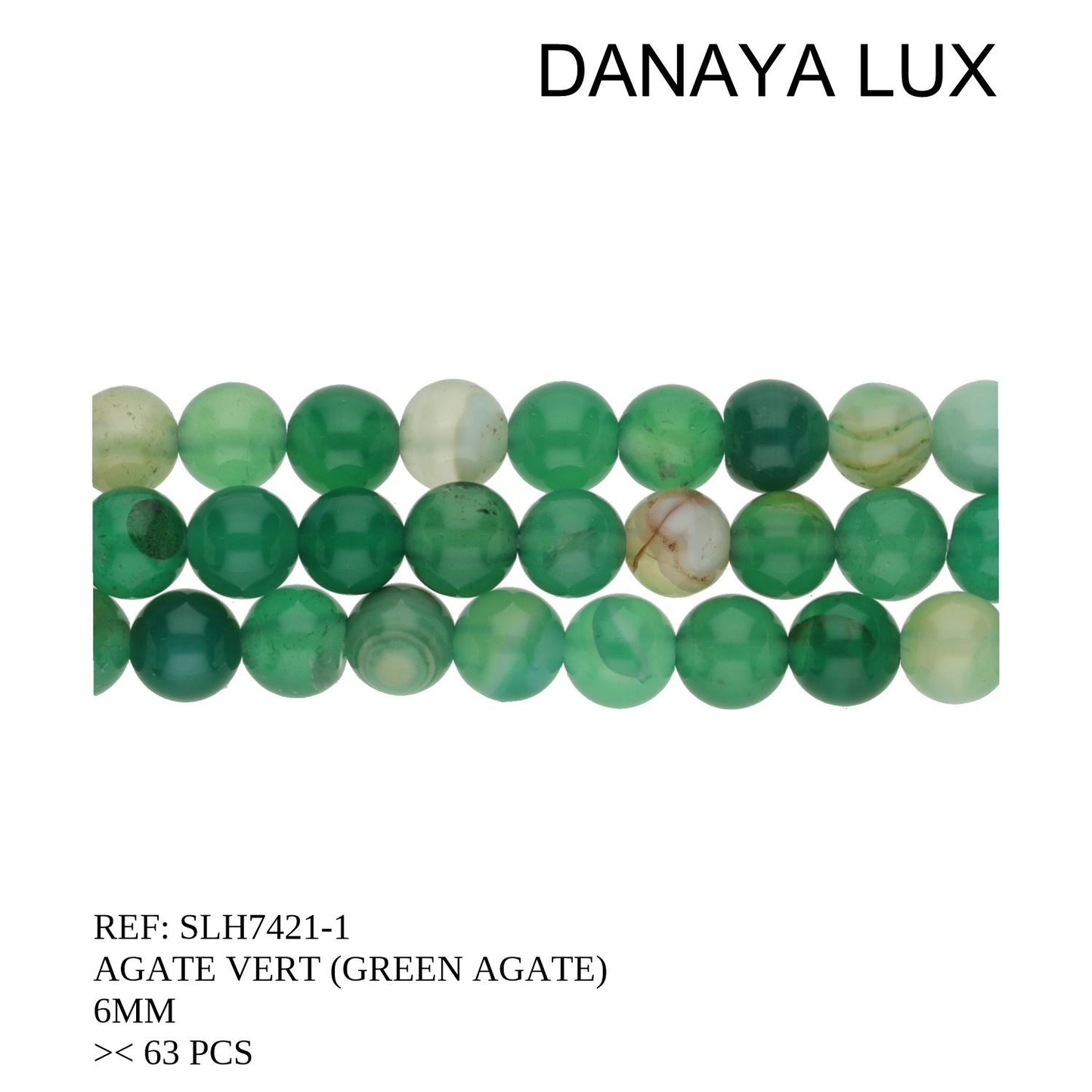 AGATE VERTE 6MM