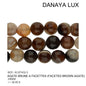 AGATE BRUN A FACETTES 10MM