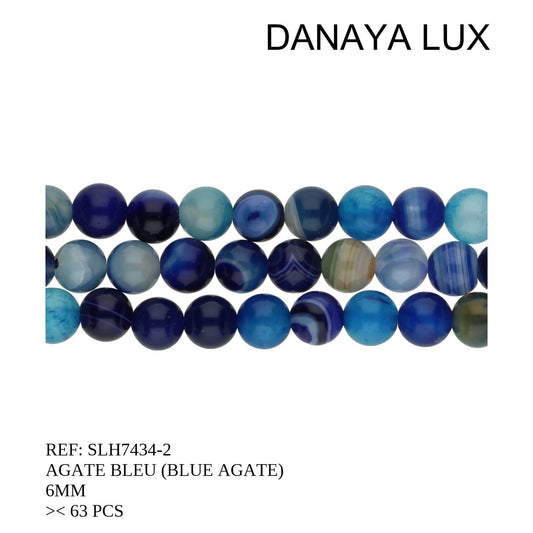 AGATE BLEUE 6MM